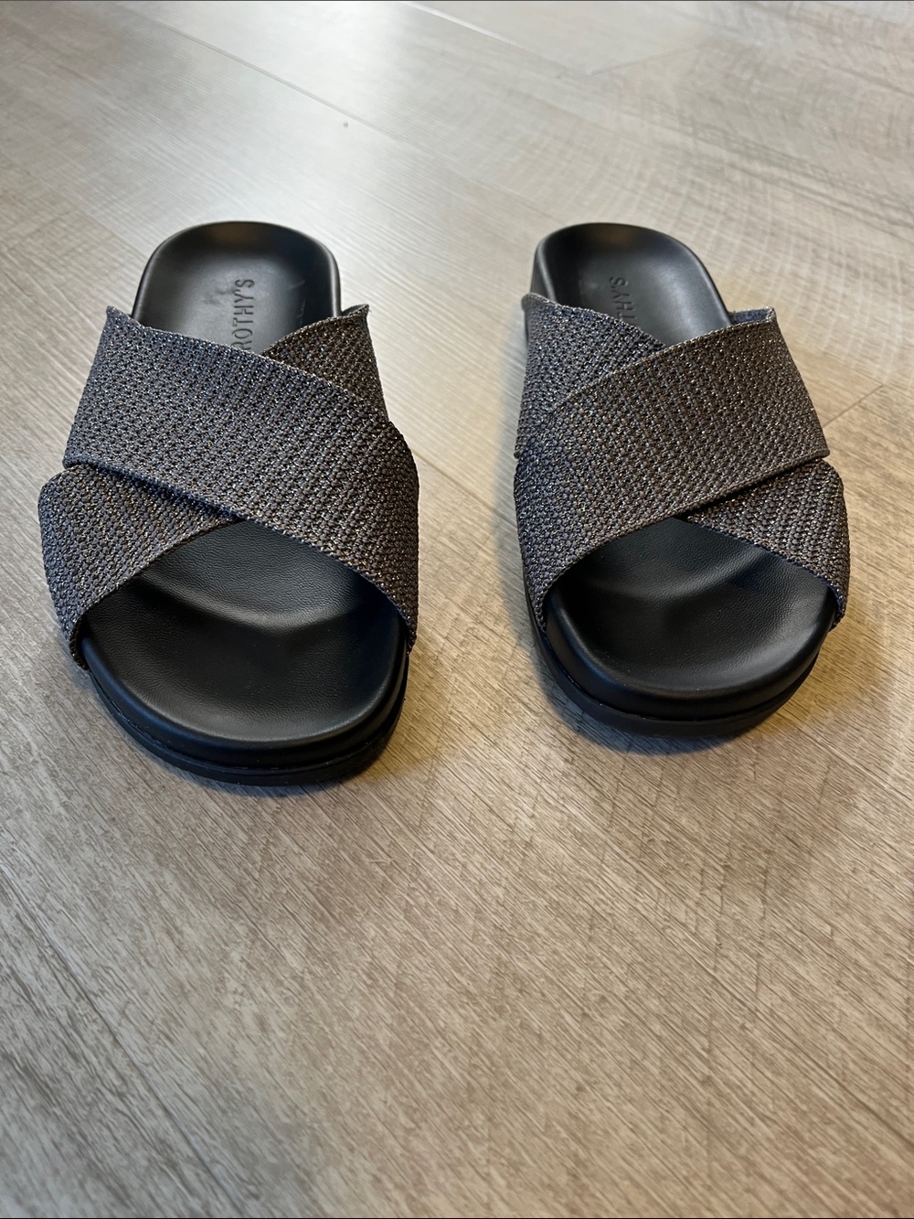 Rothy's Gray Crossband Slide Sandals - Picture 4 of 5